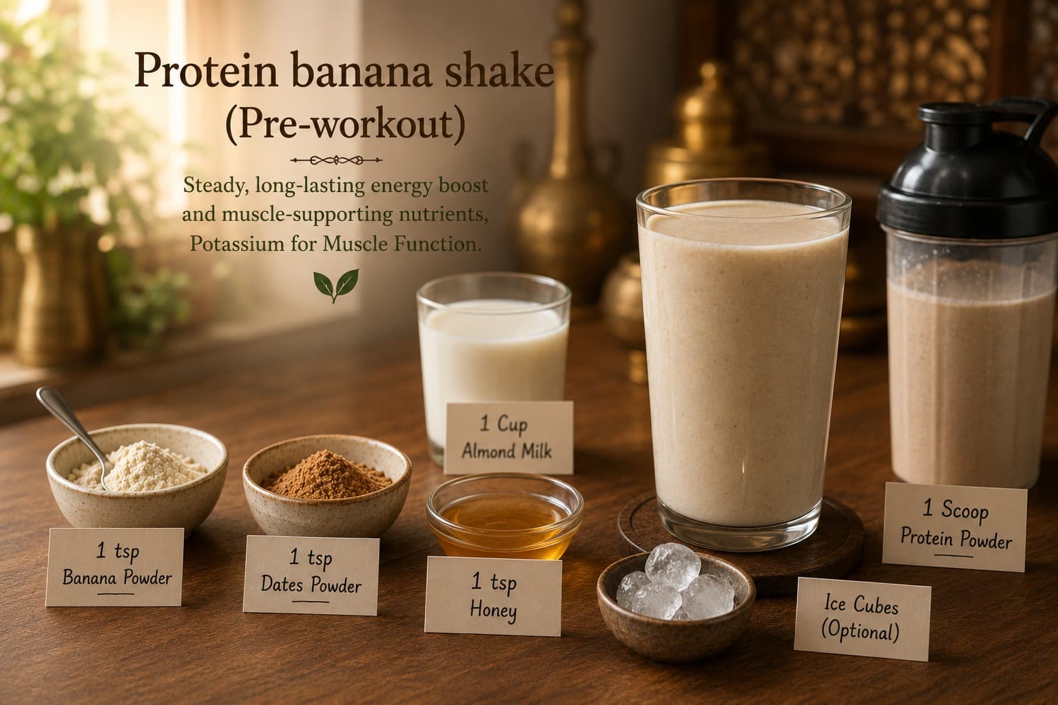 Banana Powder Pre-Workout Shake