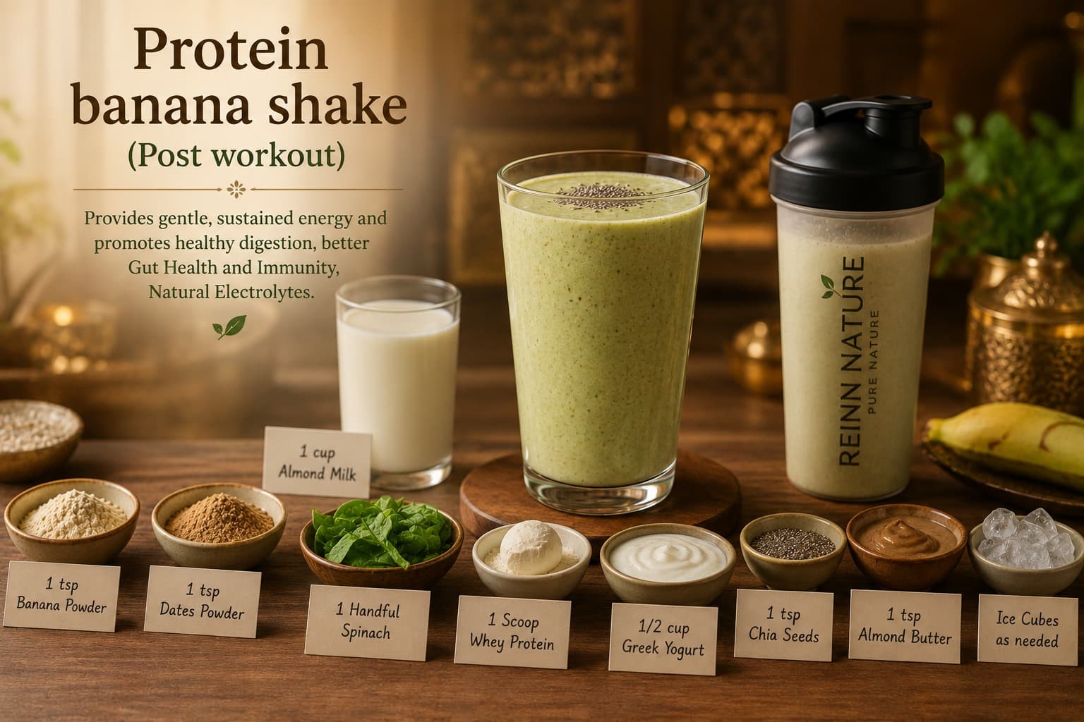 Banana Powder Protein Shake